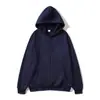 Cárdigan con capucha unisex de comercio exterior europeo y americano, sudadera con cremallera, ropa deportiva de color liso, top holgado de forro polar para otoño e invierno