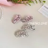 2025 Nuevo Pasador Rosa Cristalino Pequeño con Pinza Pinza para Flequillo de Mujer Moda y Práctico Pinza Lateral Pinza Lateral Tocado Accesorios para el Cabello