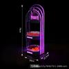 Plato de fruta luminoso de bar de tres capas cinco capas multicapa led recargable plato de aperitivos plato de fruta de piso estante