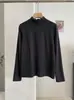 KEKEZOON Mousse Cachemir Cuello Alto Suave Hombro Normal Manga Larga Color Sólido Capa Interior Camiseta Base Camiseta Superior 9339