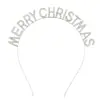 Accesorios para el cabello con letras de moda europea y americana, diadema navideña de Feliz Navidad, diadema de Año Nuevo