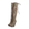 Botas femininas de salto alto até o joelho 2022 tamanho 40-48 comércio exterior transfronteiriço botas de Chengdu oncinha comércio exterior