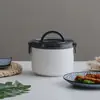 Caja de Almuerzo Bento Japonesa Ovalada Portátil Creativa de Múltiples Capas Aislada, Caja de Comida Aislada de Acero Inoxidable 304