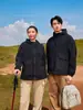 Jaqueta de Fleece com Capuz para Uso Externo para Homens e Mulheres, Aquecimento para Outono e Inverno, Jaqueta de Casal Estilo Montanha, Jaqueta Esportiva Casual Solta