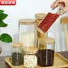 Pote de Armazenamento de Vidro Borossilicato Alto, Transparente, Espessado, Selado, à Prova de Umidade, para Grãos de Cozinha, Selo de Vidro Borossilicato Alto