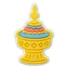 Amuletos de zapato de goma suave de PVC para el Festival Songkran tailandés, Accesorios para zuecos del Festival de Salpicaduras de Agua, Hebillas de zapato, Accesorios decorativos DIY para bolsa de playa