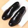 Sapatos de Couro Wenzhou para Homens 2025 Mocassins Business Casual Estilo Britânico Modernos Slip-On Formais Sapatos Masculinos Dropshipping