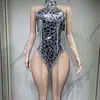 Venda Quente Europeia e Americana Traje de Performance de Palco para Cantora Feminina Corrente de Strass Franja Bandeau Vestido Longo Traje de Performance