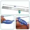 Lanyard de etiqueta con hebilla doble de fábrica, cordón cilíndrico redondo, letras doradas, plástico con ranura para colgar, cuerda para colgar ropa personalizada, venta al por mayor