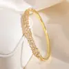 Pulsera de Cobre Minimalista de Lujo Ligero Estilo Medio Oriente con Incrustaciones de Circonita, Best-Seller Transfronterizo, Disponible Exclusivamente para Ventas Transfronterizas