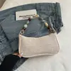 Nova Bolsa Feminina de Verão 2026, Bolsa de Ombro Tecida de Palha Nova da Moda de Nicho, Bolsa Tecida Leve de Ombro Único para Mulheres