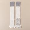 Five Fingers Yoga Meias Femininas Profissionais Esportivas Antiderrapantes Outono e Inverno Médio Longo Barril Toe Pilates Fitness Meias de Panturrilha Longas