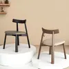 Silla de Comedor Nórdica de Madera Maciza para Uso en Hotel y Hogar, Silla Moderna de Lujo Ligero Minimalista con Respaldo, Silla Negra de Paleta para Restaurante y Bar, Sensación de Alta Gama