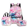 Producto Nuevo Transfronterizo 3D: Set de Tres Piezas para Estudiante con Estampado de Dibujos Animados: Mochila, Lonchera y Estuche - Más Elegante Que Nunca