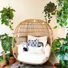 Ocio al aire libre balcón Nido de pájaro sofá mesa y silla pequeños Decoración de lugar escénico B&B ratán ratán silla sofá cama de ratán individual doble