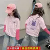 Camiseta Base de Algodón Puro con Bloques de Color y Estampado de Dibujos Animados para Niñas, Otoño e Invierno 2026, Top Informal Elegante con Retazos para Bebés