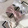 Accesorios para el cabello de otoño e invierno estilo coreano, modernos, elegantes, combinables, tela de gamuza suave y glutinosa, color sólido, pasador de lazo, pinza de resorte, pinza superior