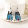Pendientes de mapache nuevos, divertidos y lindos, transfronterizos, acrílico plano, pendientes colgantes, moda simple, regalo de vacaciones