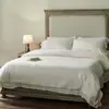 Conjunto de quatro peças Lenzing Tencel liso, simples e elegante, com painéis de canto e bordas largas, capa de edredom de toque fresco minimalista para o verão, para dormir sem roupa