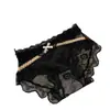 Encanto Púrpura Nebuloso~Bragas Sexy de Encaje para Mujer, Tiro Bajo, Tallas Grandes, Puro Deseo, Transpirables, Entrepierna de Algodón Puro, Nuevas Bragas Triángulo para Mujer