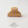 Nuevo pasador de pelo a rayas de colores estilo coreano para mujer, accesorio de pelo de alta gama para la parte trasera de la cabeza, pasador versátil al por mayor