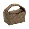 Bolsa de Almacenamiento para Juego de Té de Brocado de Loto Tejido Cubierta para Juego de Té de Viaje al Aire Libre Caja de Almacenamiento para Teteras Bolsa para Paño de Té Bolsa para Ceremonia de Té
