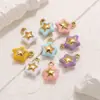 Colgante con forma de estrella y corazón de acero inoxidable pintado Estilo crema para manualidades Colgante Colgante Collar Pulsera Accesorios de Joyería Venta al por mayor