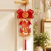 Decoração de pingente para maçaneta de casa nova, decoração de pendurar com caractere de sorte para porta de entrada de casa nova, presente de decoração para cerimônia de mudança de casa