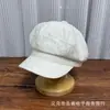 Nuevo Sombrero Octagonal Vintage con Pedrería para Mujer, Temporada Primavera y Otoño 2025, Moderno y Versátil, Gorra de Boina Adelgazante, Sombrero de Artista, de Moda