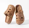 Zuecos de Conejo Rebelde Estilo Verano Nuevo con Suelas Gruesas, Sandalias Planas Cerradas Suaves Antideslizantes de Moda Estilo Birkenstock