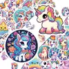 50 Pegatinas de Graffiti de Unicornio de Compra Directa Transfronteriza para Maletas, Botellas de Agua, Computadoras, Cuadernos, Pegatinas Impermeables para Agendas