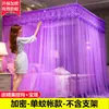 Mosquitero de tres puertas con marco engrosado para cama de 1.68m, red de pie con patrón de palacio de princesa encriptado de 2m para camas dobles, uso doméstico