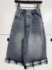 Ropa Infantil Floral y Estampada Pantalones de Niña 2025 Otoño Nuevo Jeans de Retazos a Cuadros Ropa Infantil Versátil de Moda para Niñas