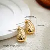 Europa e Estados Unidos textura transfronteiriça moda personalidade alto senso brincos antigo banhado a ouro 18k brincos geométricos irregulares