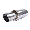 Fábrica de tubos de escape de automóviles 114 mm de diámetro 51 mm de diámetro inclinado pequeño desplazamiento acero inoxidable tubo de fila recta tambor de fila recta