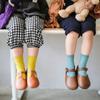 Z091 calcetines para niños al por mayor solo calcetines de moda para niños color liso doble costura calcetines para niños algodón peinado calcetines para bebé