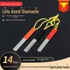 Lima de anzol de diamante afiação dupla face cabeça plana ranhura única dupla face/cabeça redonda dupla face com ranhura