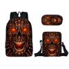Nueva mochila escolar de Dragon Ball para estudiantes transfronteriza, mochila periférica de anime de tres piezas, estuche de lápices de una sola capa, bolso de hombro pequeño de poliéster
