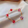 Pulsera Nueva China de Cuentas para Mujer Retro de Alta Gama Sensación Nicho Pulsera Morada Estudiante Novia Simple Nueva Joyería de Mano