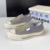 Tênis de Lona Respirável com Solado Grosso, Bico Redondo, Feminino 2026 Novo Estilo Coreano Esportivo Casual Slip-on Sapatos Plataforma Sapatos Baixos