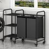 Cesta para Ropa Sucia Multifuncional para Baño Doméstica Simple Caja de Almacenamiento Simple con Ruedas Estante de Almacenamiento para Ropa Sucia