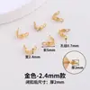 Cobre banhado a ouro 18k pulseira e colar DIY materiais de miçangas artesanais fecho em U fecho de ponta conta de posicionamento fecho acessórios