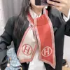 Otoño e invierno Nueva moda coreana bufanda de lana elástica tejida cálida versátil bufanda retro para estudiantes bufanda de invierno