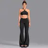 Conjunto de Fitness a Rayas de Bloques de Color Transfronterizo Chaleco Deportivo para Correr al Aire Libre Conjunto de Top Casual para Yoga Pilates
