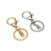 Llavero de aleación de zinc de tres piezas con hebilla de langosta transfronteriza, anillo plano, accesorio de juguete de peluche de ocho caracteres, llavero de coche