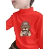 Camiseta Interior de Felpa Cepillada para Niños, Estilo Nuevo Otoño/Invierno 2026, Cuello Semi-Alto, Ropa Interior Cálida, Top Casual, Moderno