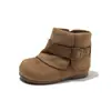 Botas para Niña Botas Martens Apiladas Infantiles 2026 Nuevo Otoño/Invierno Botas de Caña Baja para Bebé Botas de Cuero Birkenstock para Niños Pequeños
