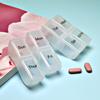 Nueva caja de medicamentos para siete días a la semana, transparente, desmontable, de doble fila, con 8 compartimentos para guardar tabletas.