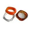 Pulsera geométrica de color carey estilo ins transfronterizo europeo y americano, diseño de nicho para mujer, pulsera acrílica vintage de alta gama