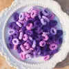 Coloridos pasadores de pelo de pulgar estilo coreano para niños y niñas, lindas diademas, dulces cordones para el pelo de niños, gomas elásticas de alta elasticidad, accesorios para el pelo